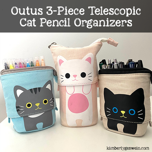 Outus 3-Piece Telescopic Cat Pencil Organizers