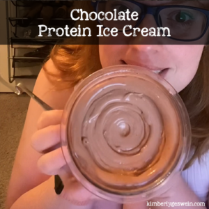 Chocolate Protein Ice Cream ~ Ninja CREAMi Graphic