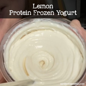 Lemon Protein Frozen Yogurt ~ Ninja CREAMi Graphic