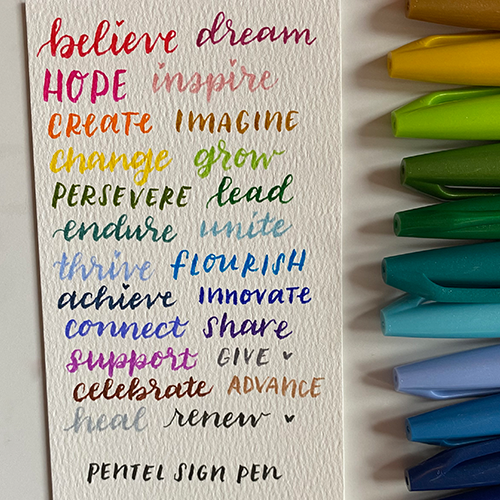 Pentel Sparkle Pop Gel Pens - Kimberly Geswein Fonts