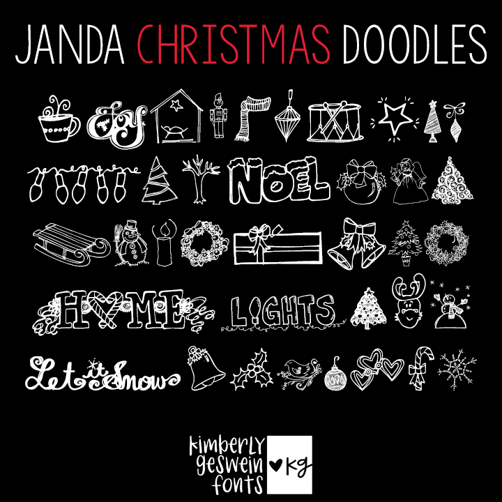 Janda Christmas Doodles Graphic