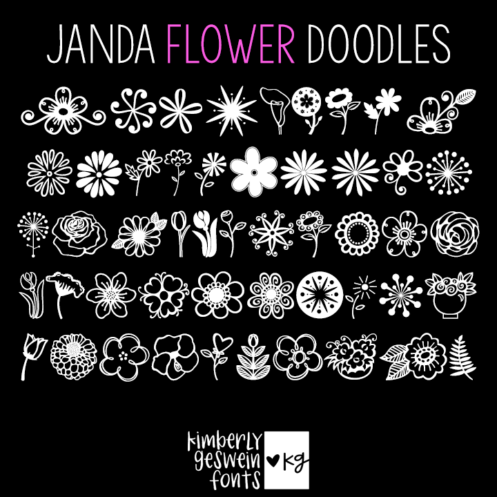 Janda Flower Doodles Graphic