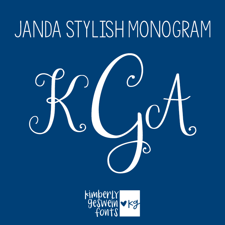 Janda Stylish Monogram Graphic