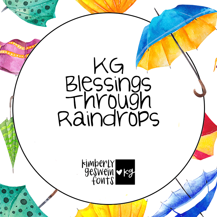 KG Blessings Through Raindrops Graphic