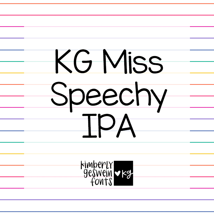 KG Miss Speechy IPA Graphic