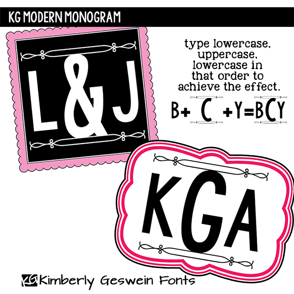 KG Modern Monogram Graphic