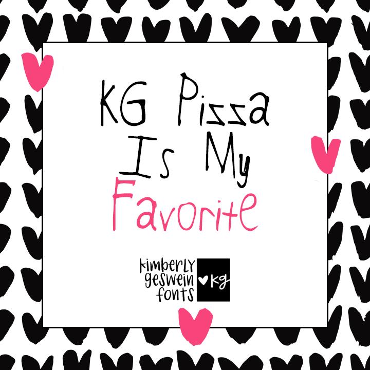 KG Pizza Is My Favorite Graphic