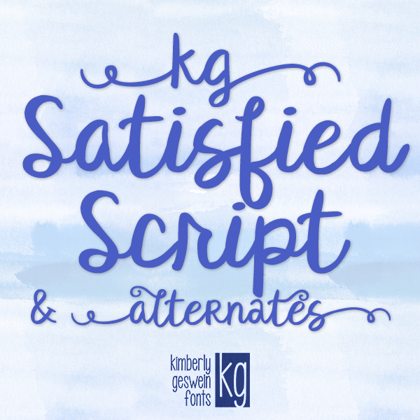 KG Satisfied Script Graphic