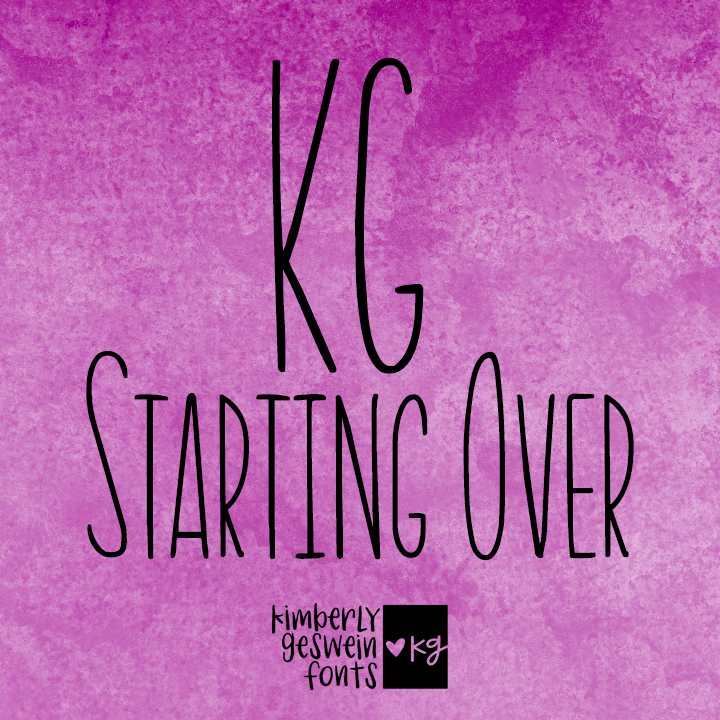 KG Starting Over Graphic