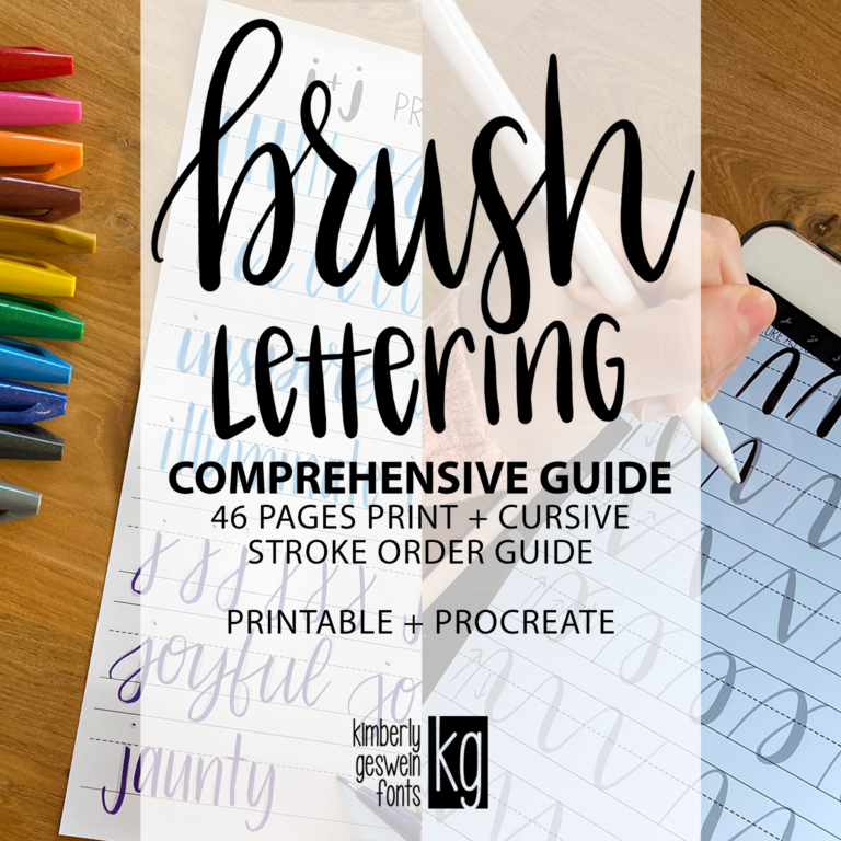 Brush Lettering Tutorial Guide