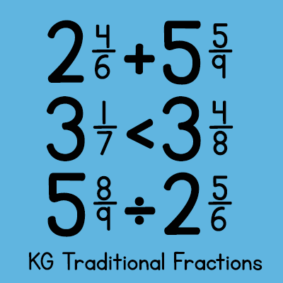 KG Traditional Fractions Graphic
