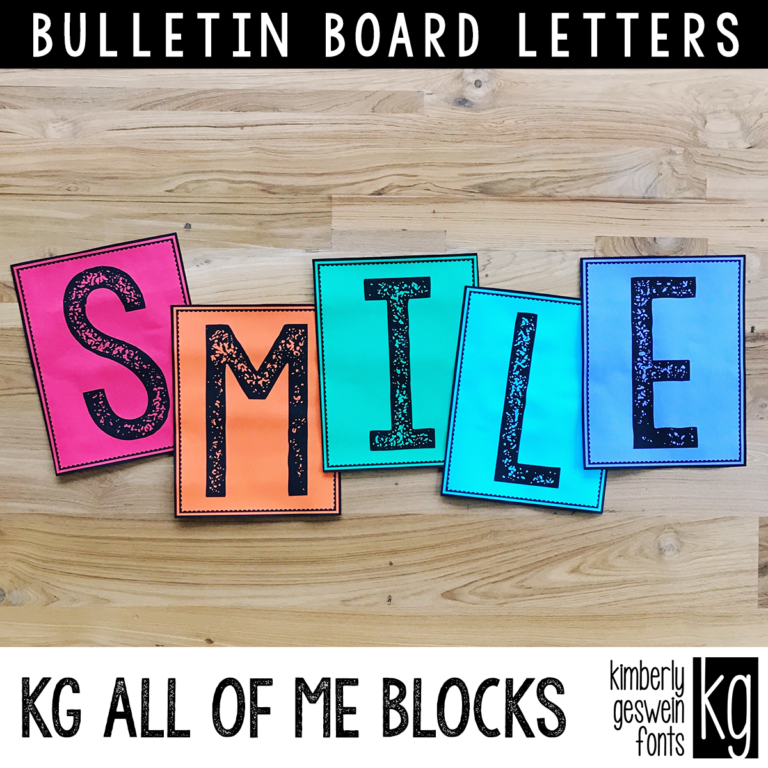 KG All of Me Blocks Bulletin Board Letters