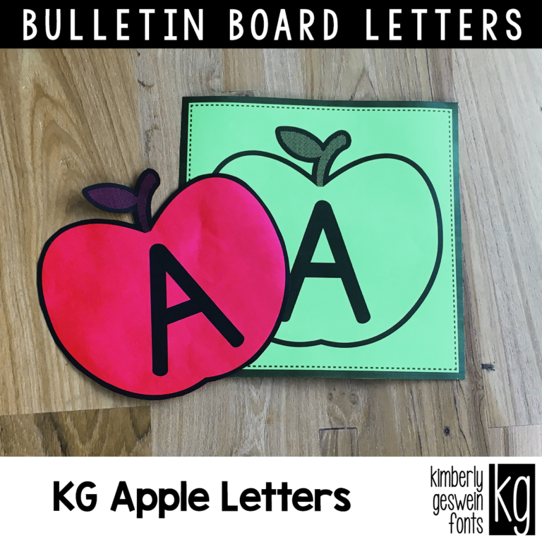 KG Apple Letters Bulletin Board Letters Graphic