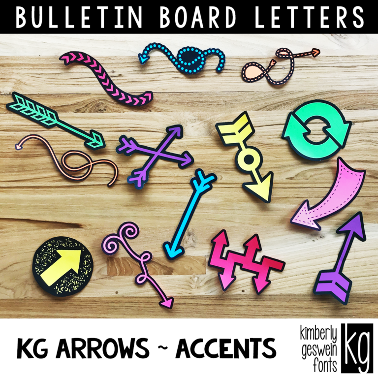 KG Arrows Bulletin Board Letters