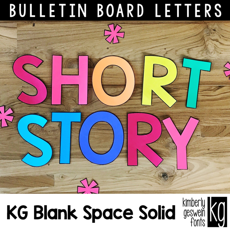 KG Blank Space Solid Bulletin Board Letters Graphic