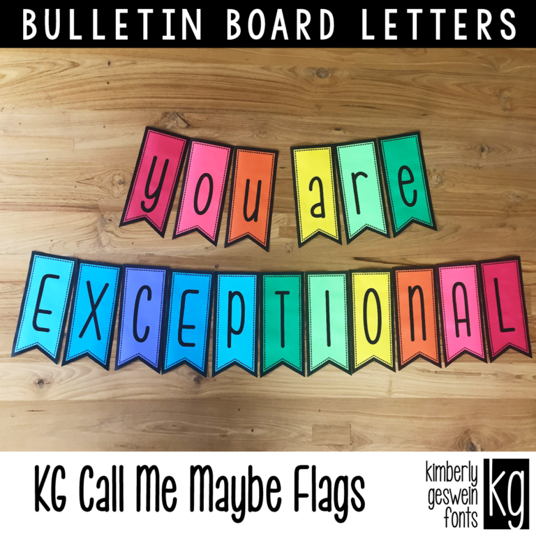 KG Call Me Maybe Flags Bulletin Board Letters