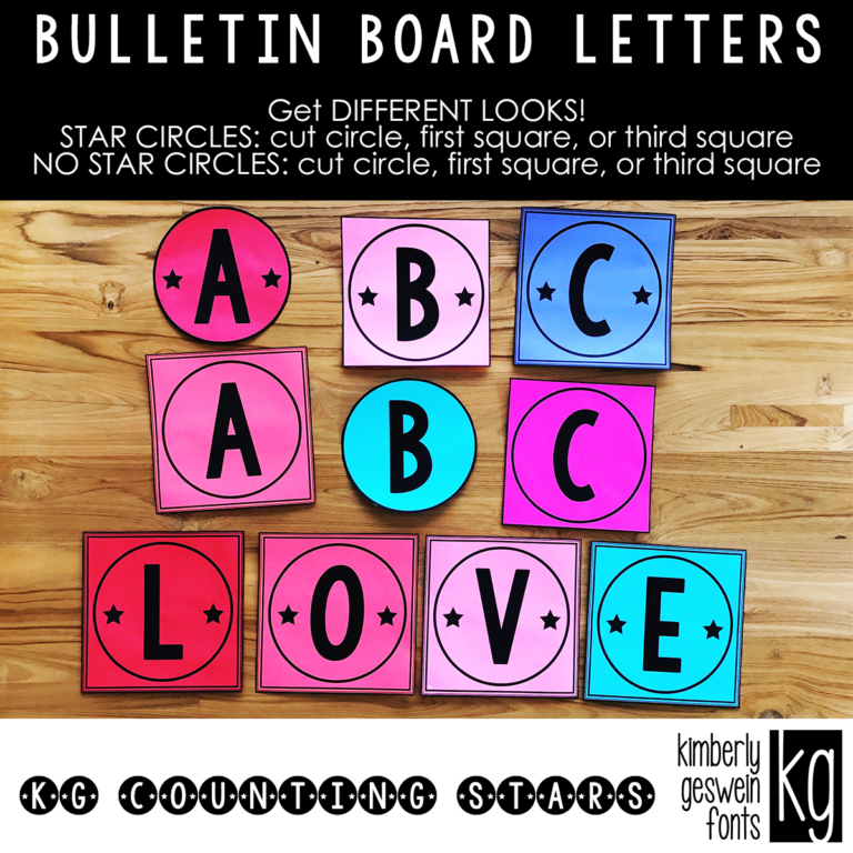 KG Counting Stars Bulletin Board Letters Graphic