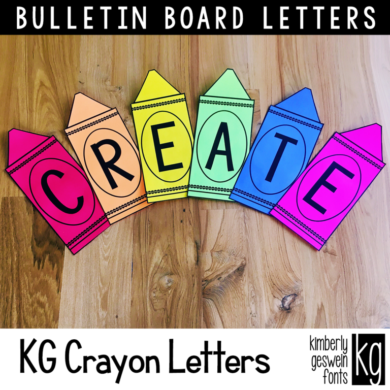 KG Crayon Letters Bulletin Board Letters Graphic