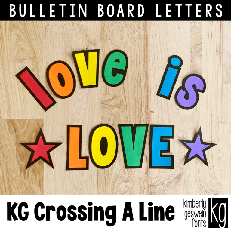 KG Crossing A Line Bulletin Board Letters Graphic