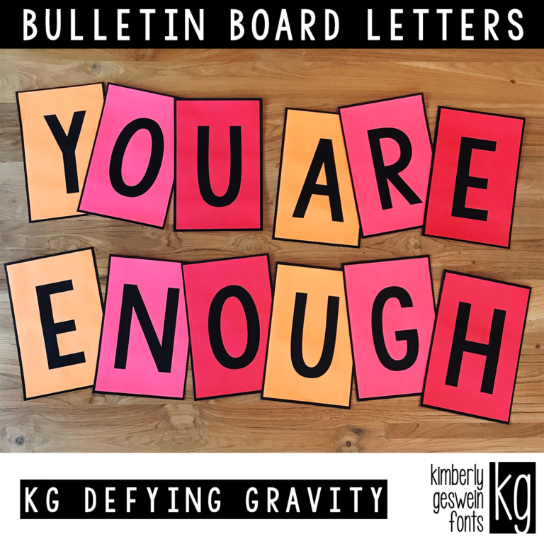 KG Defying Gravity Bulletin Board Letters Graphic