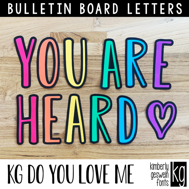 KG Do You Love Me Letters Bulletin Board Letters