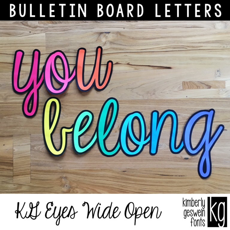 KG Eyes Wide Open Bulletin Board Letters Graphic
