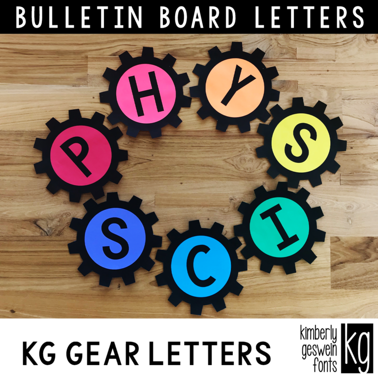 KG Gear Letters Bulletin Board Letters