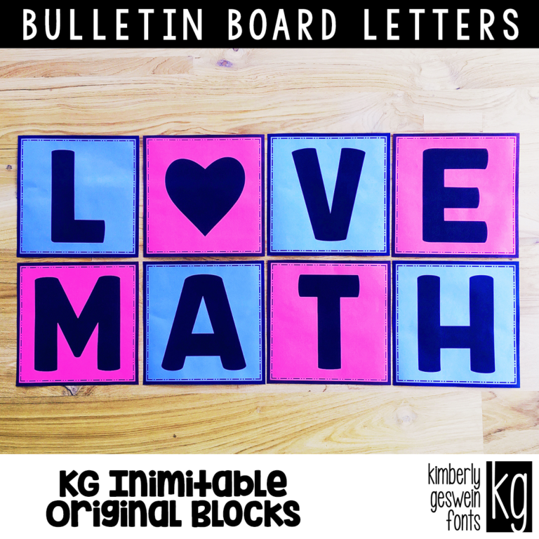 Inimitable Original Blocks Bulletin Board Letters Graphic