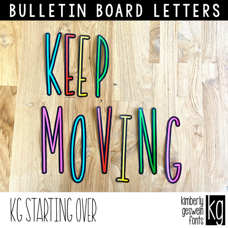 KG Starting Over Bulletin Board Letters Graphic