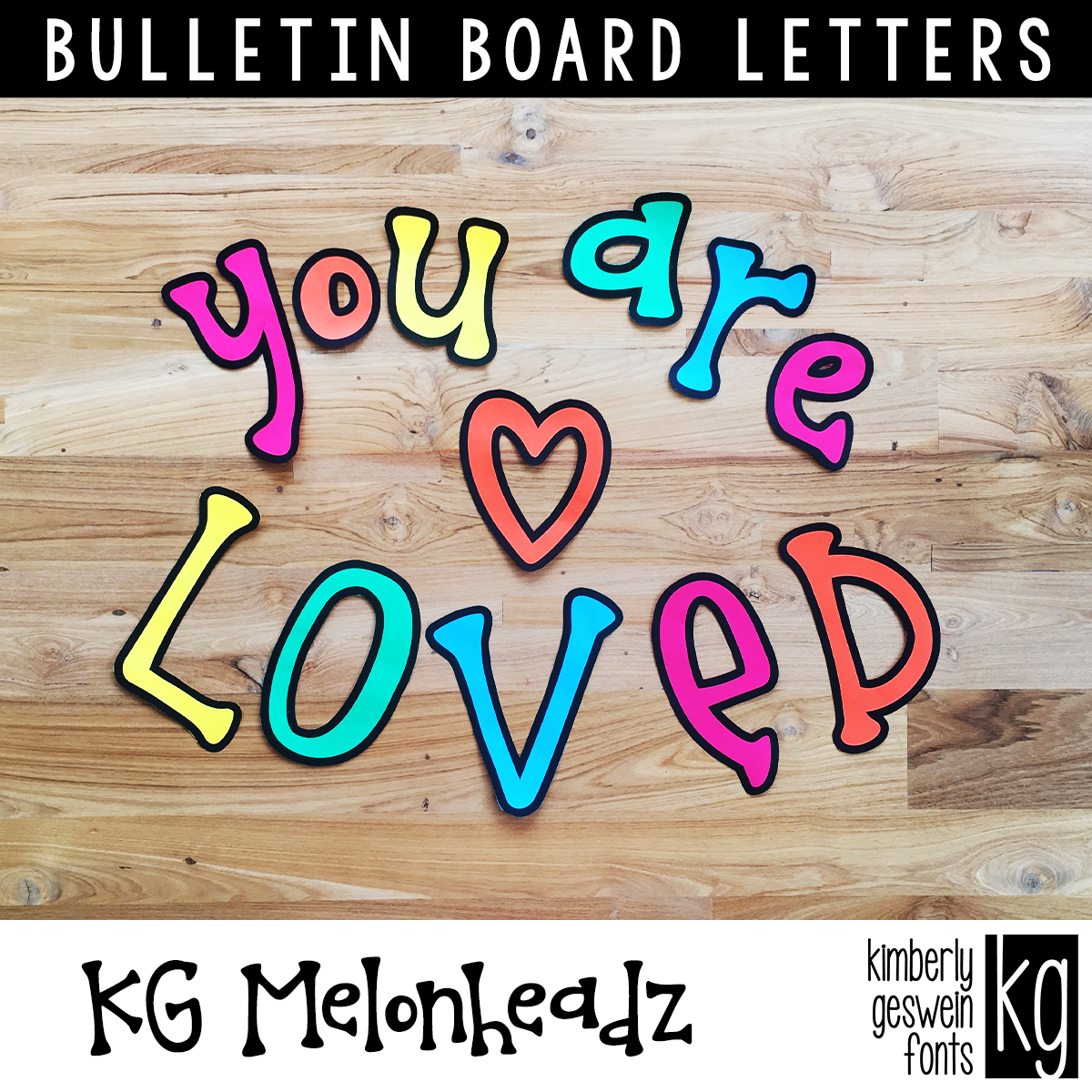 KG Melonheadz Bulletin Board Letters - Kimberly Geswein Fonts