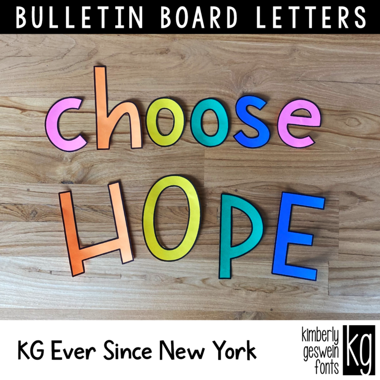 KG Ever Since New York Bulletin Board Letters - Kimberly Geswein Fonts