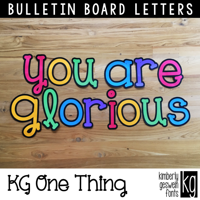 KG One Thing Bulletin Board Letters Graphic