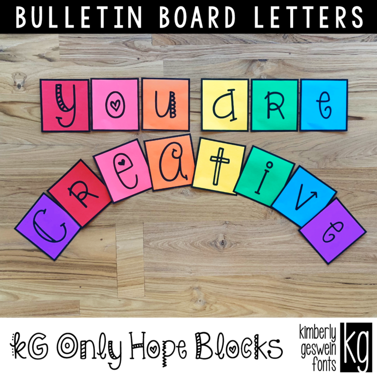 KG Only Hope Blocks Bulletin Board Letters