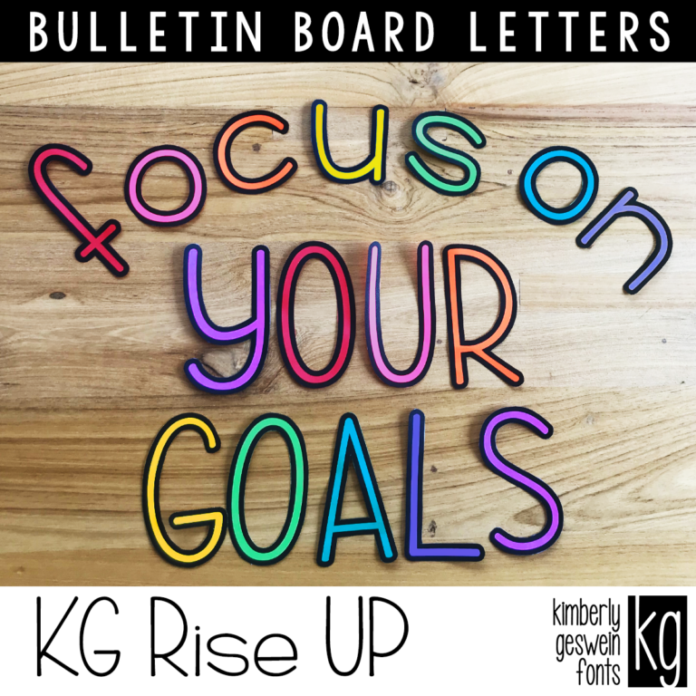 KG Rise UP Letters Bulletin Board Letters Graphic