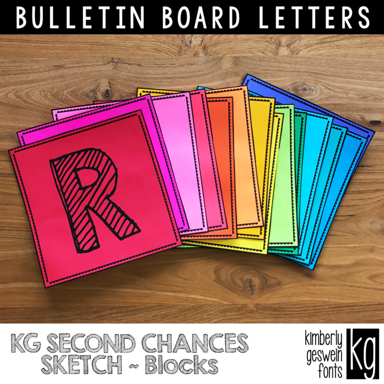 KG Second Chances Sketch Blocks Bulletin Board Letters