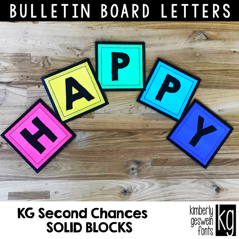 KG Second Chances Solid Blocks Bulletin Board Letters Graphic