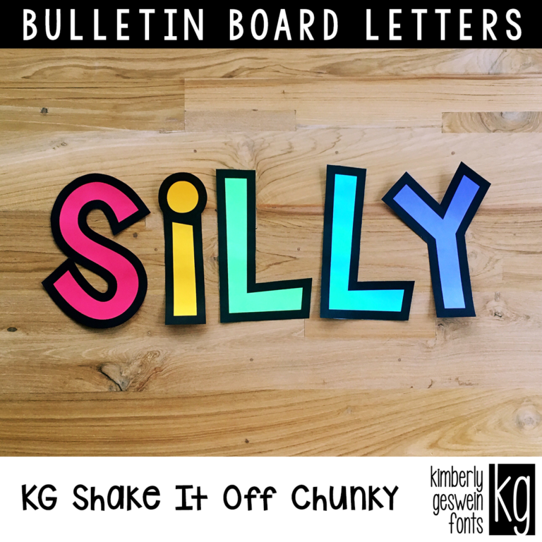 KG Shake It Off Bulletin Board Letters Graphic