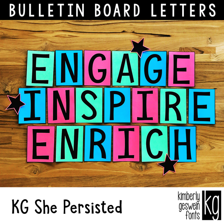 KG She Persisted Bulletin Board Letters Graphic