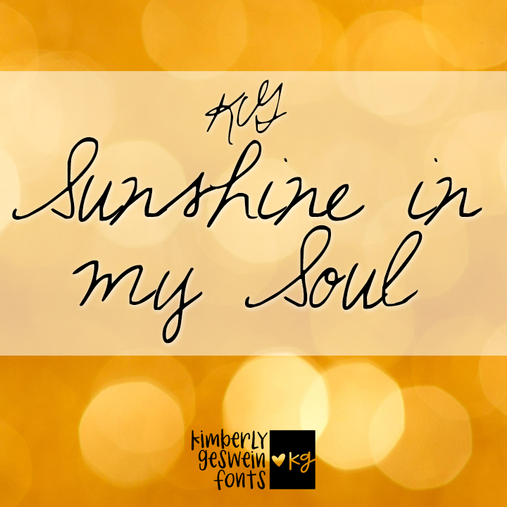 KG Sunshine In My Soul