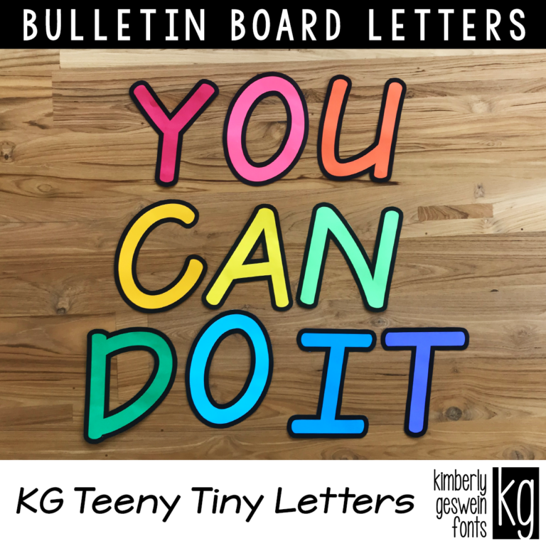 KG Teeny Tiny Letters Bulletin Board Letters