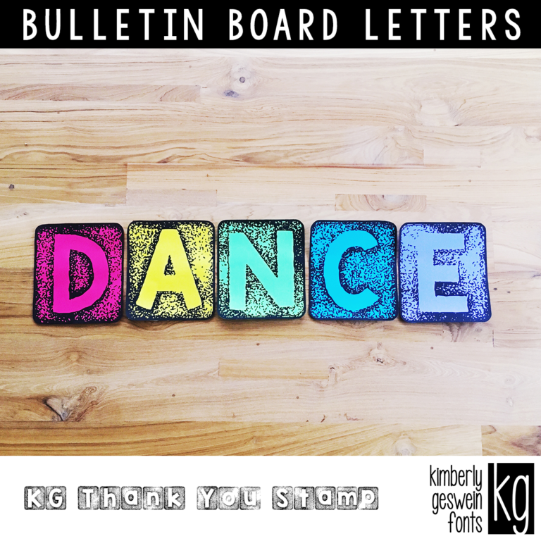 KG Thank You Blocks Bulletin Board Letters Graphic