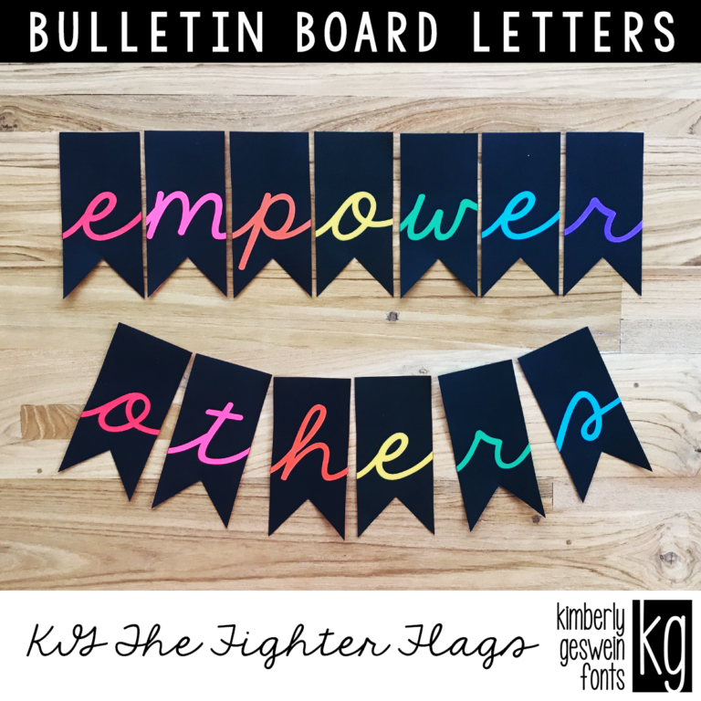 KG The Fighter Flags Letters Bulletin Board Letters