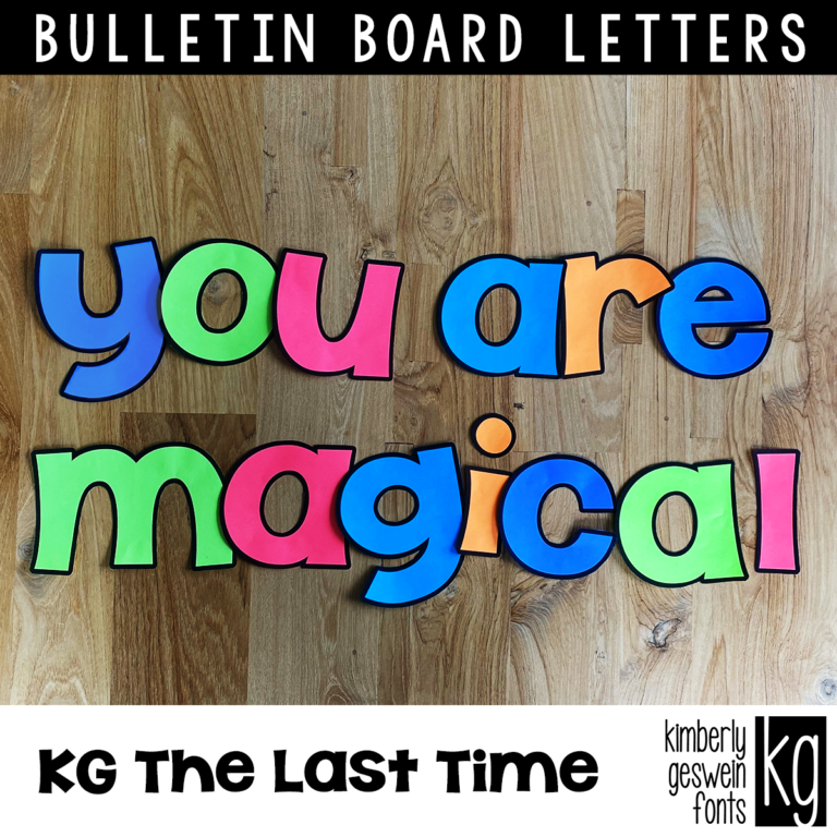 KG The Last Time Bulletin Board Letters