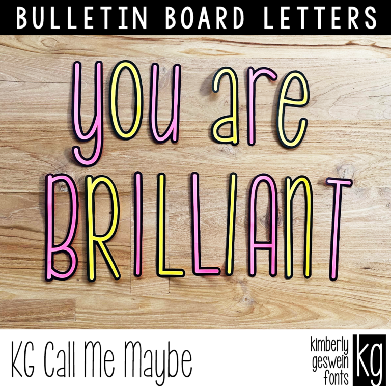 KG Call Me Maybe Bulletin Board Letters Graphic