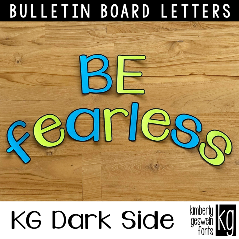 KG Dark Side Bulletin Board Letters Graphic