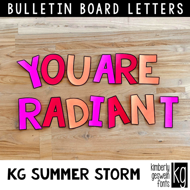 KG Summer Storm Bulletin Board Letters Graphic